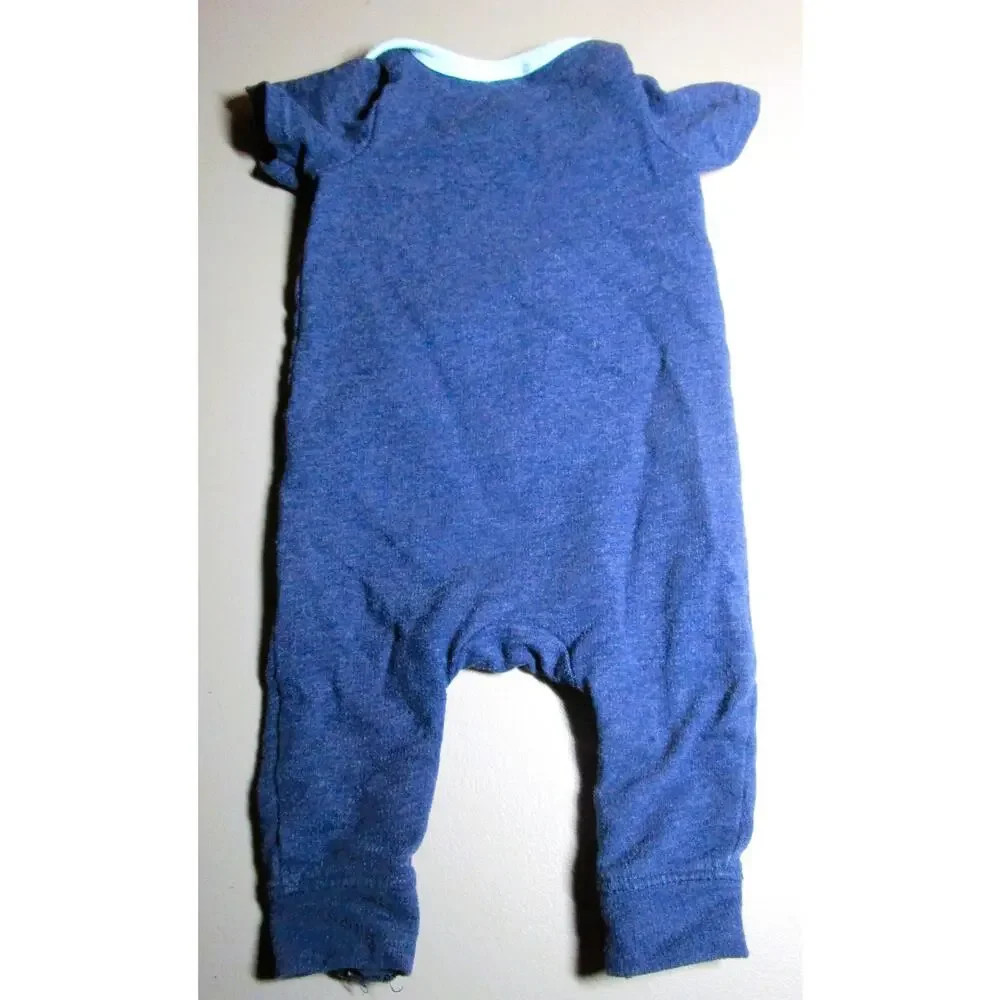 Cat & Jack Infant Dark Blue Romper Winter Weight “Handsome” Graphic Size 6–9M